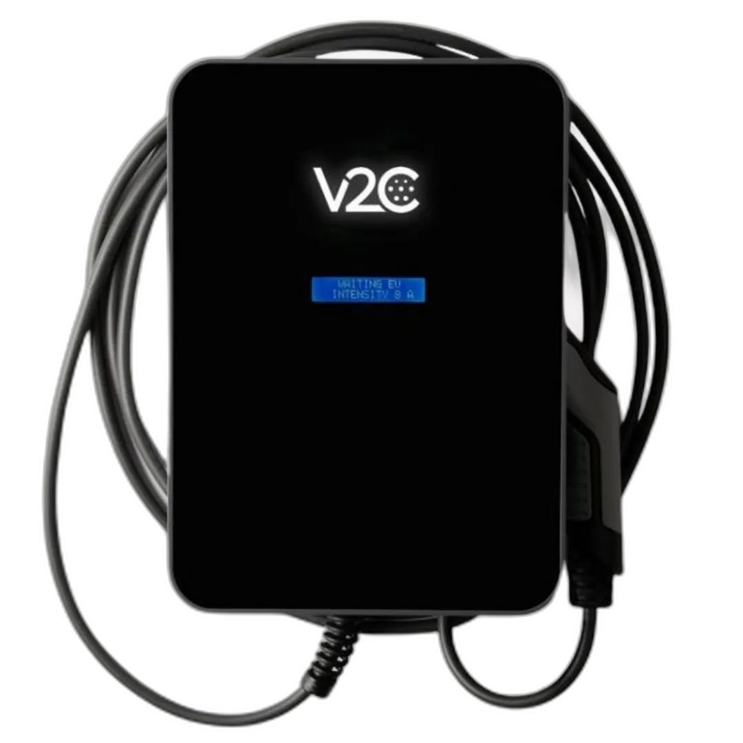Cargador para coche eléctrico V2C conectado a la instalación solar